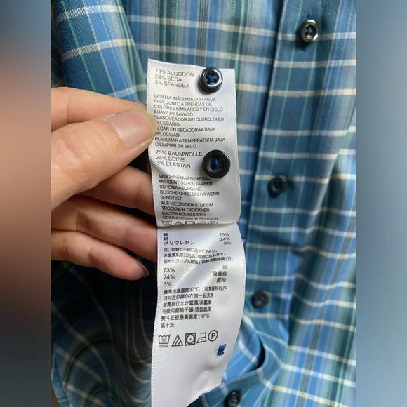 Tommy Bahama silk  cotton collar button up long sleeved shirt Sz XXL - Picture 6 of 9